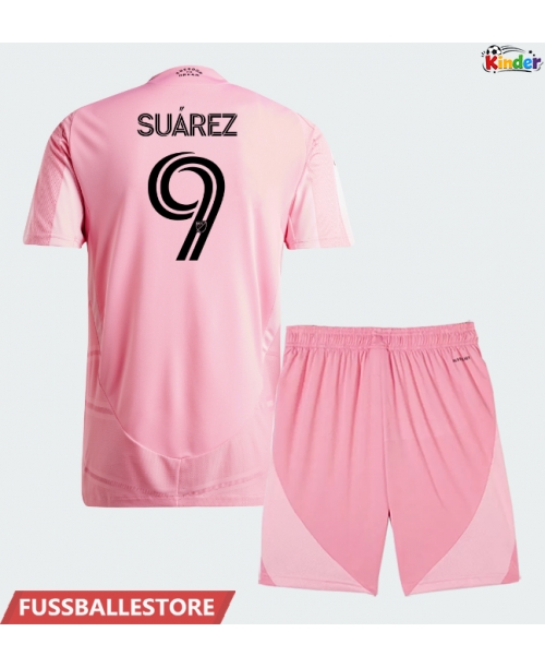 Günstige Inter Miami Luis Suarez #9 Heimtrikotsatz Kinder 2026-27 Kurzarm (+ Kurze Hosen)